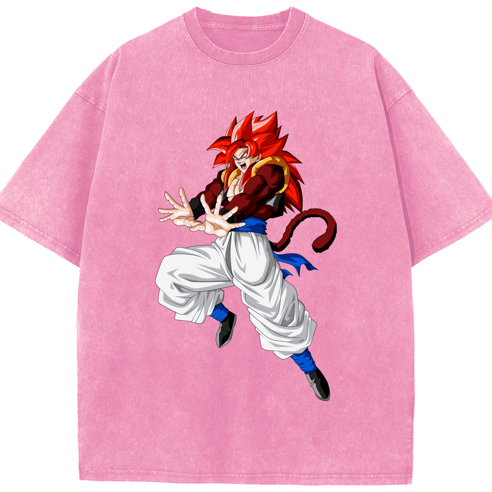 （画像用） ドラゴンボール 孫悟空（そん ごくう）Son Goku カカロット DRAGON BALL Kakarotto 綿100% ヴィンテージ風 半袖Tシャツ（フロントプリント）
